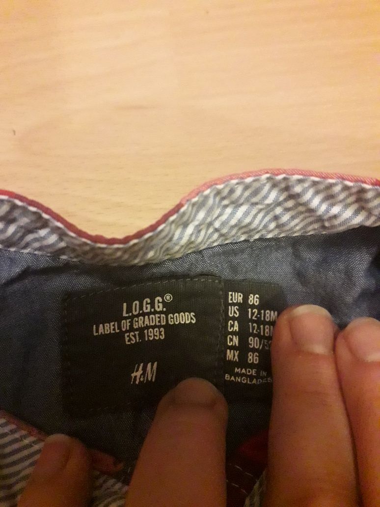 Koszula h&m rozm. 86 krata