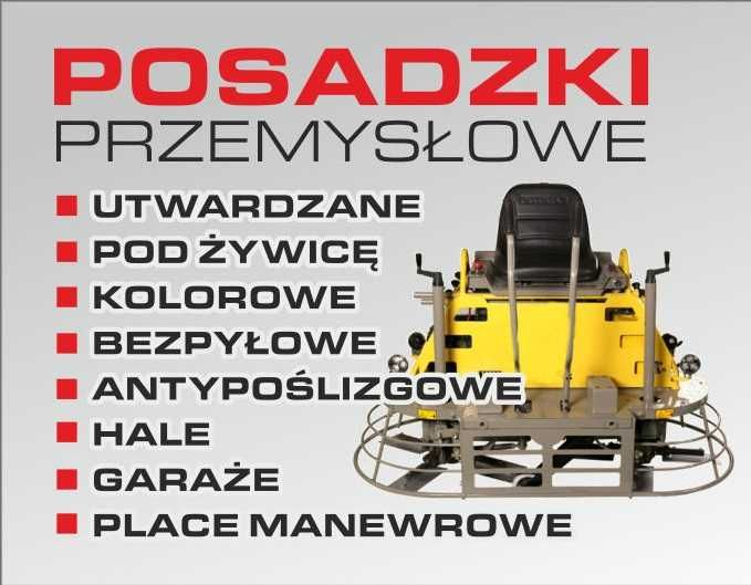 Posadzki przemysłowe betonowe, zacierane, wylewki, podjazdy