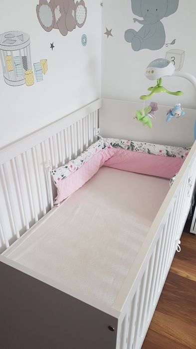 Zestaw mebli niemowlęcych dziecięcych Klupś dalia łóżeczko przewijak