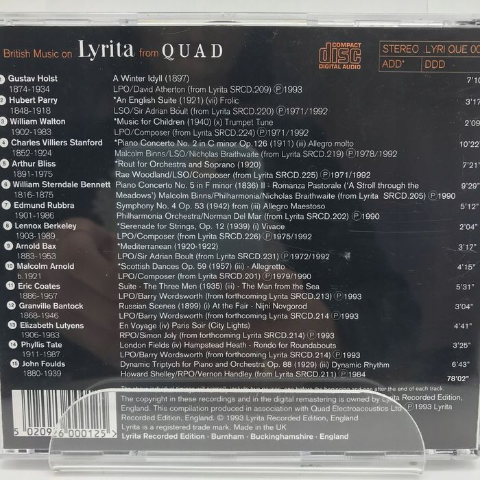 cd - various - british music on lyrita from quad
