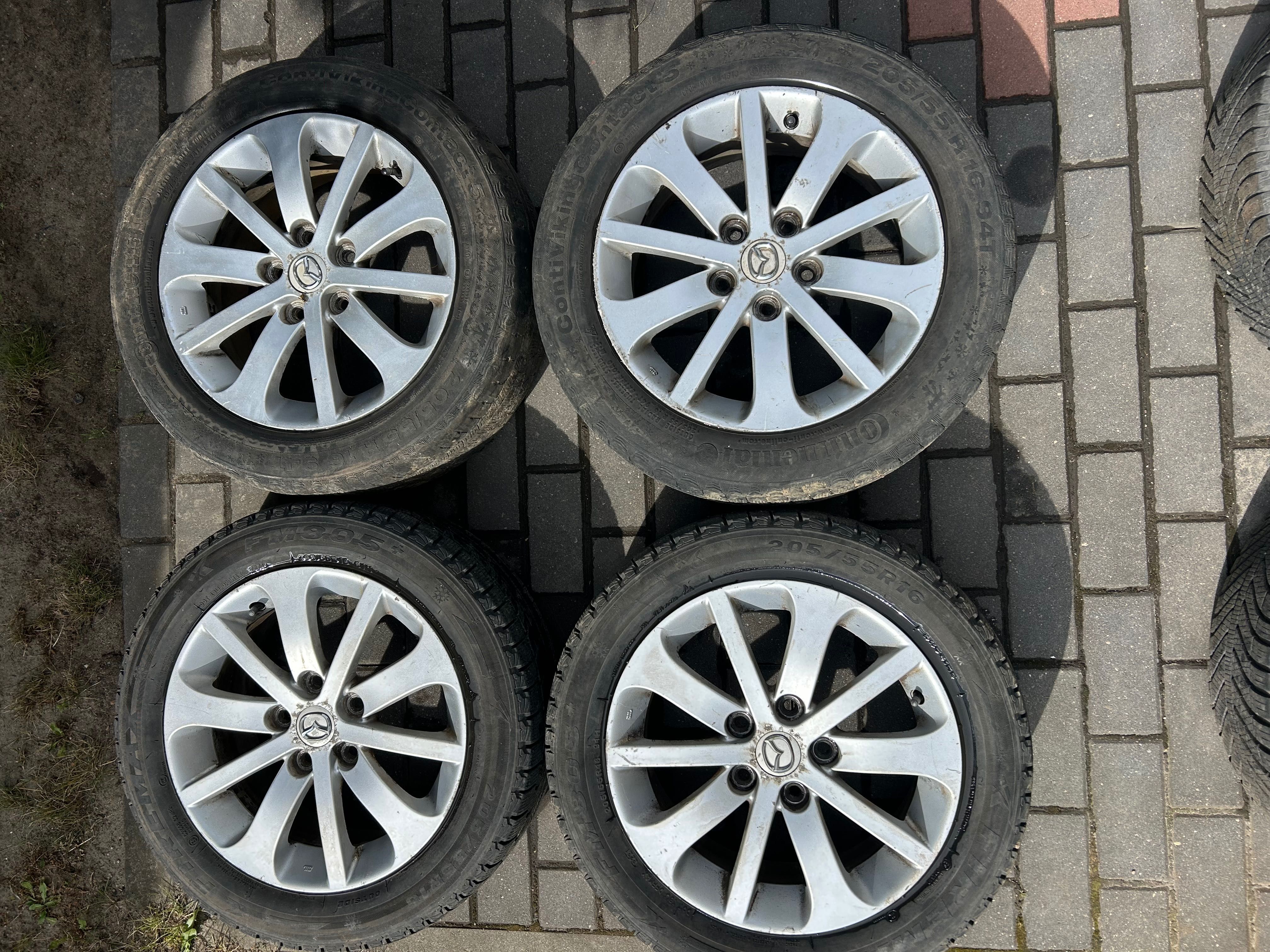 Alufelgi 5x114.3 ET40 Opony 205/55 R16 Mazda