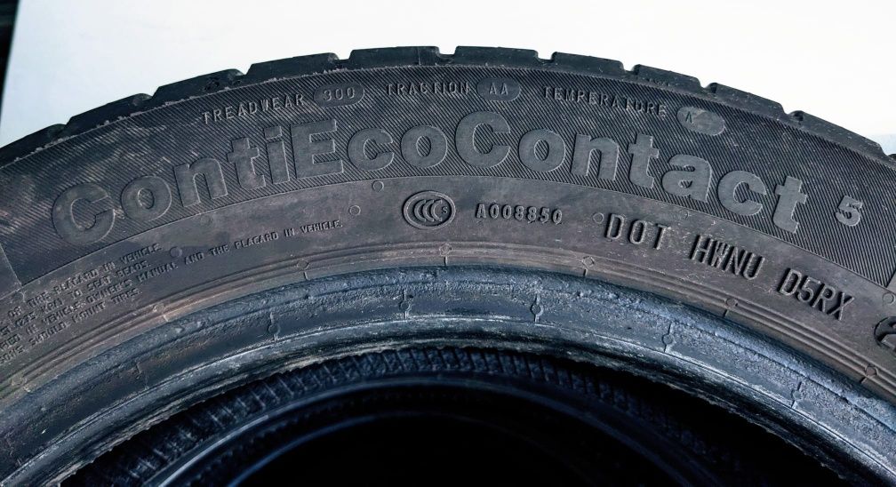 Opony letnie Continental Conti Eco Contact 5 2022 JAK NOWE! 165/60/15