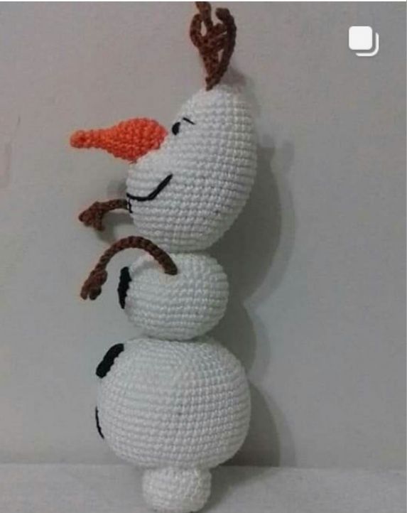 Olaf amigurumi, boneco de neve da frozen