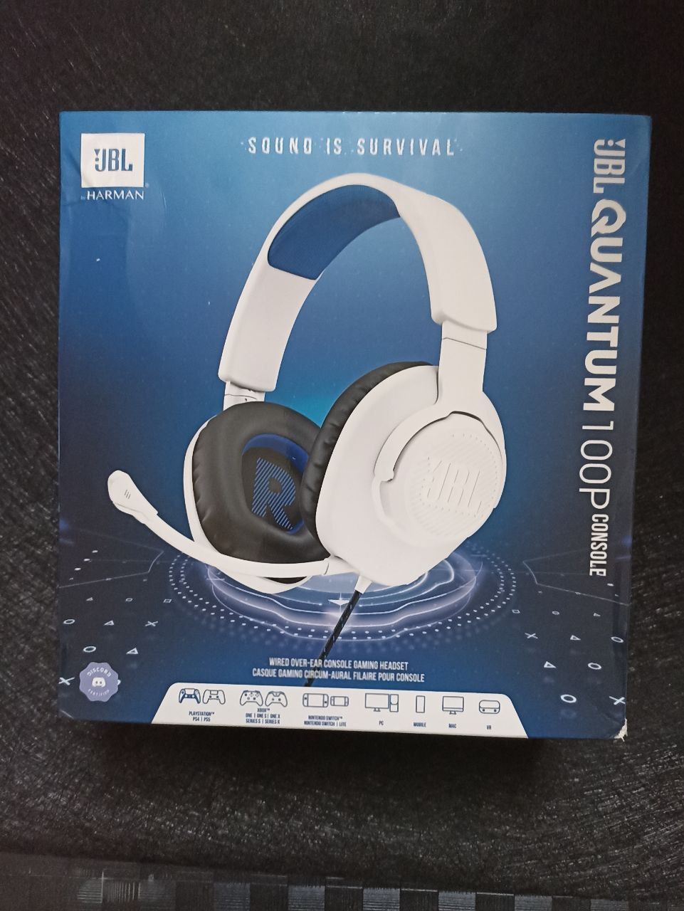 Навушники JBL QUANTUM 100P ігрові дротові
