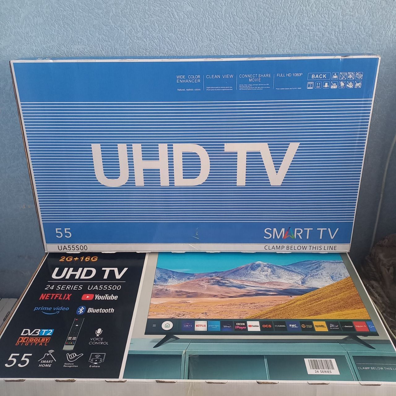 безрамковий телевізор 50" SmartTV | wi-fi • T2 • bluetooth | android15