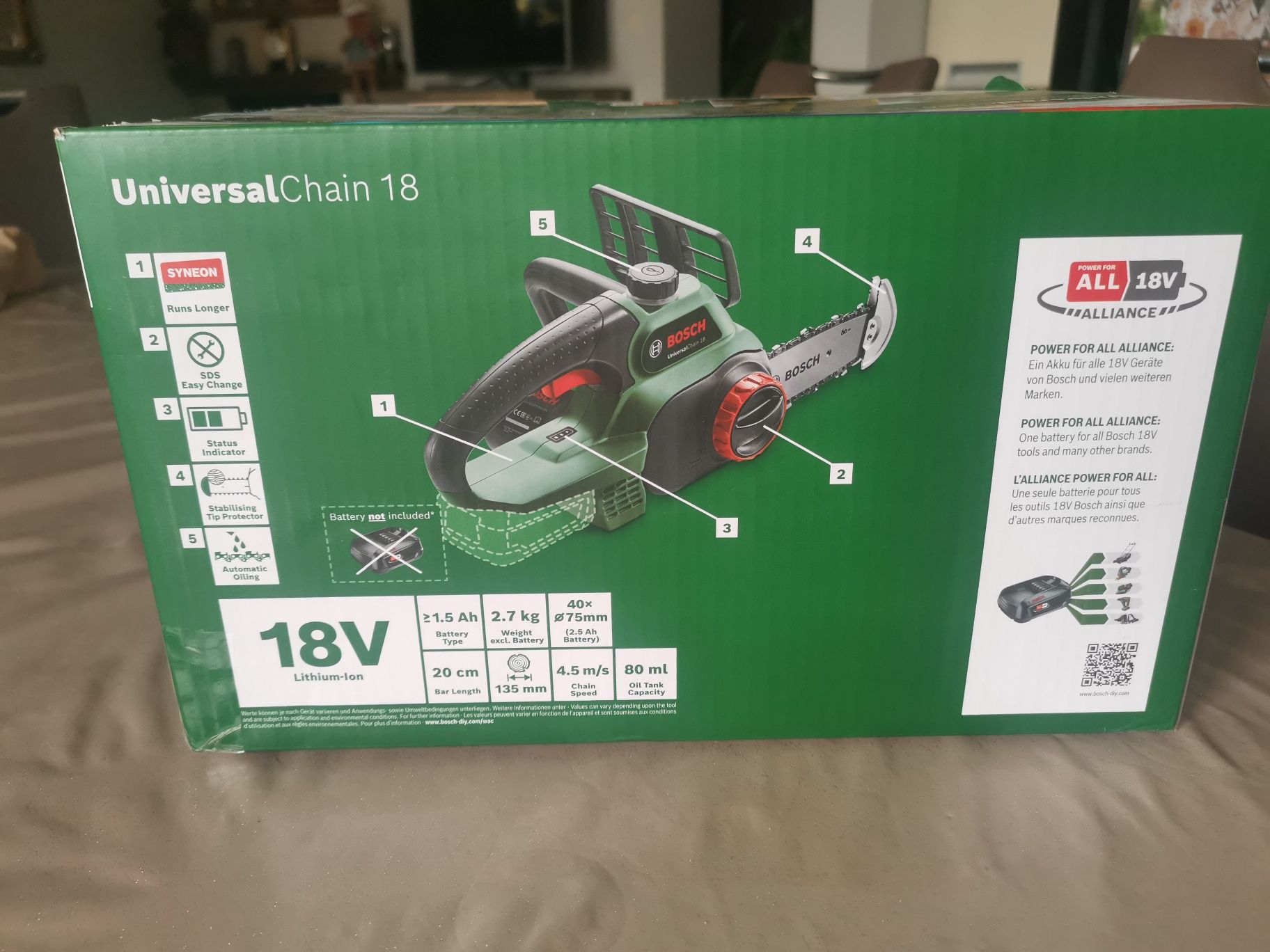 Bosch nowa piła akumulatorowa Universal Chain 18V