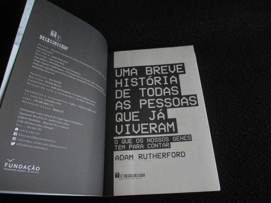 Livro Uma Breve História de Todas as Pessoas Que Já Viveram