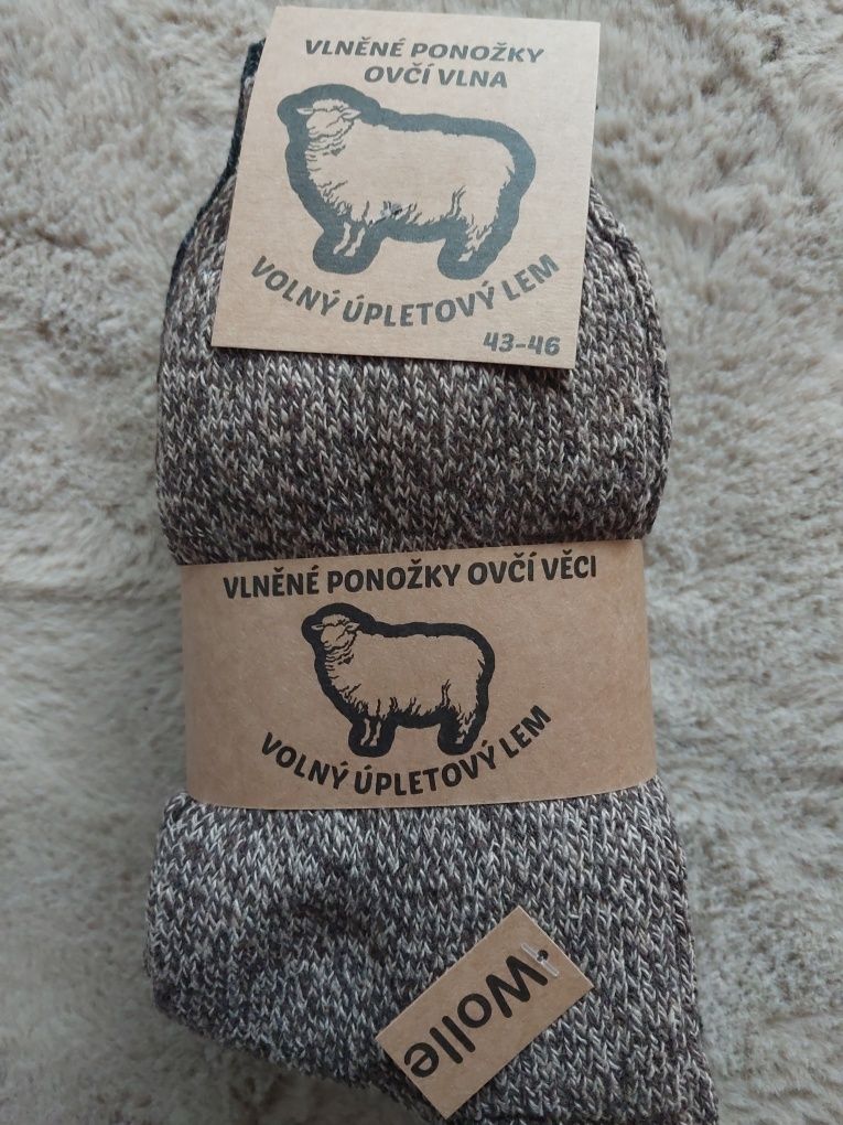 Skarpety męskie wełniane 3 pary