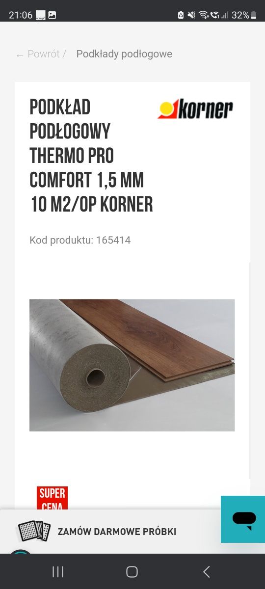 Sprzedam podkład pod panele