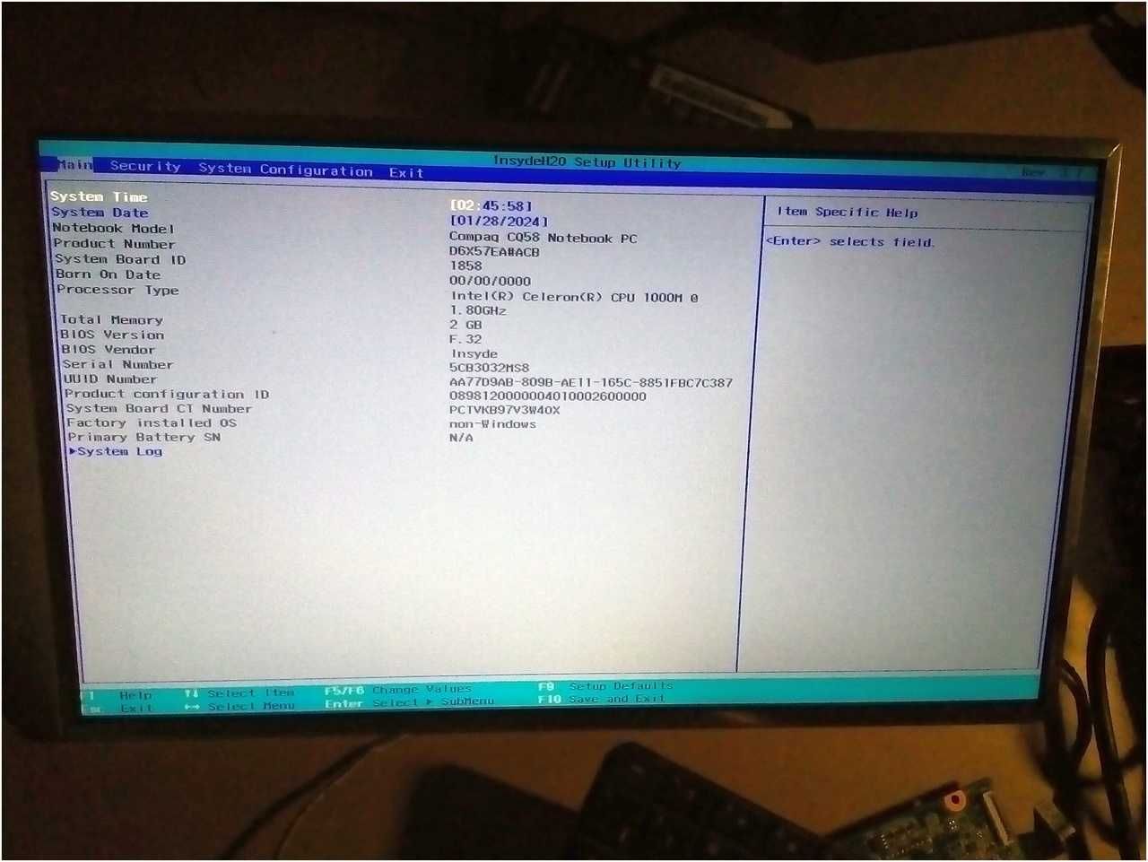 Рабочая материнка ноутбука HP Compaq CQ58