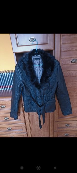 Kurtka skórzana zimowa damska XL