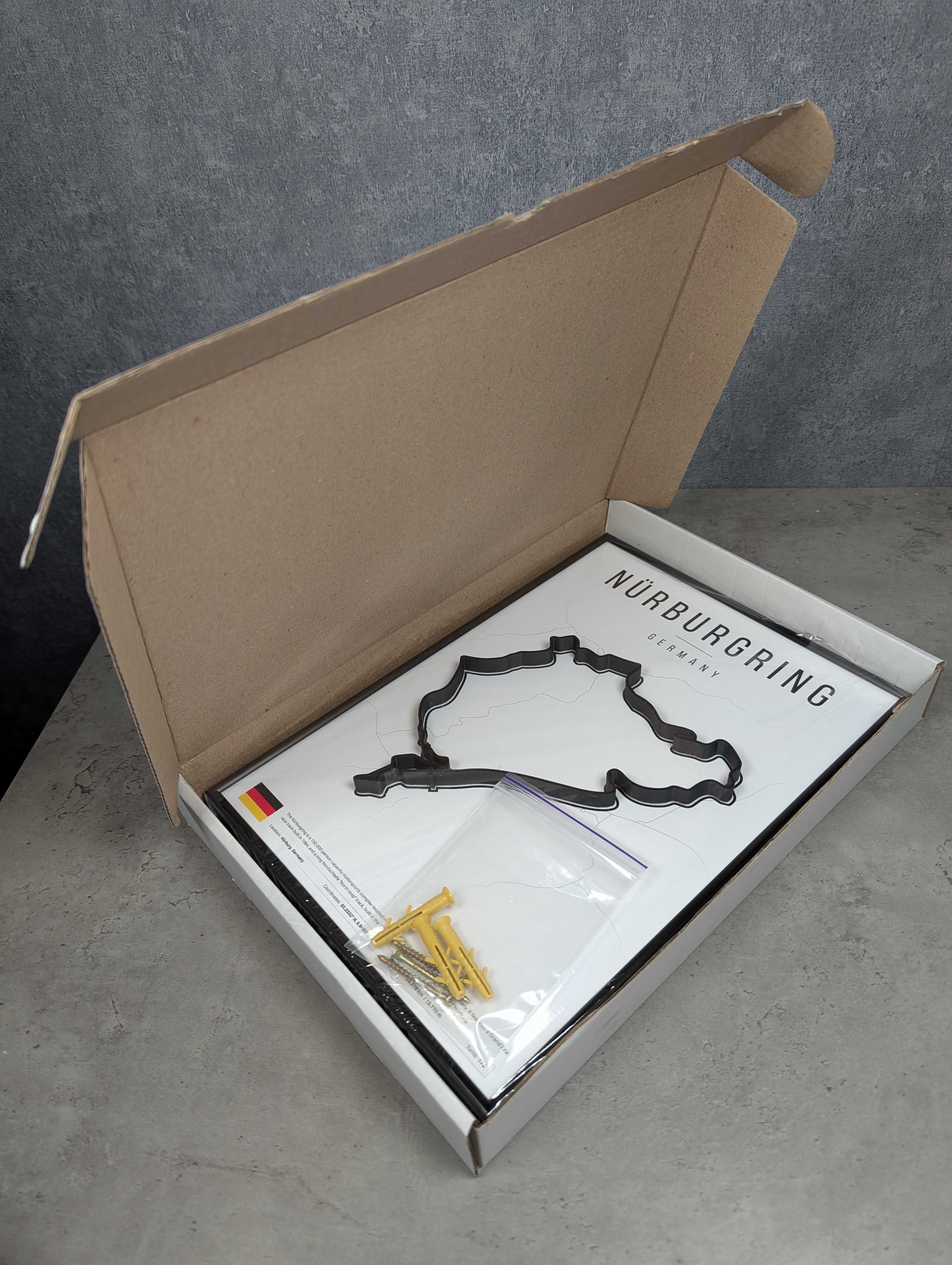 Металева Рамка 30x21см з 3D Трасою Nürburgring Circuit / Нюрбургрінг