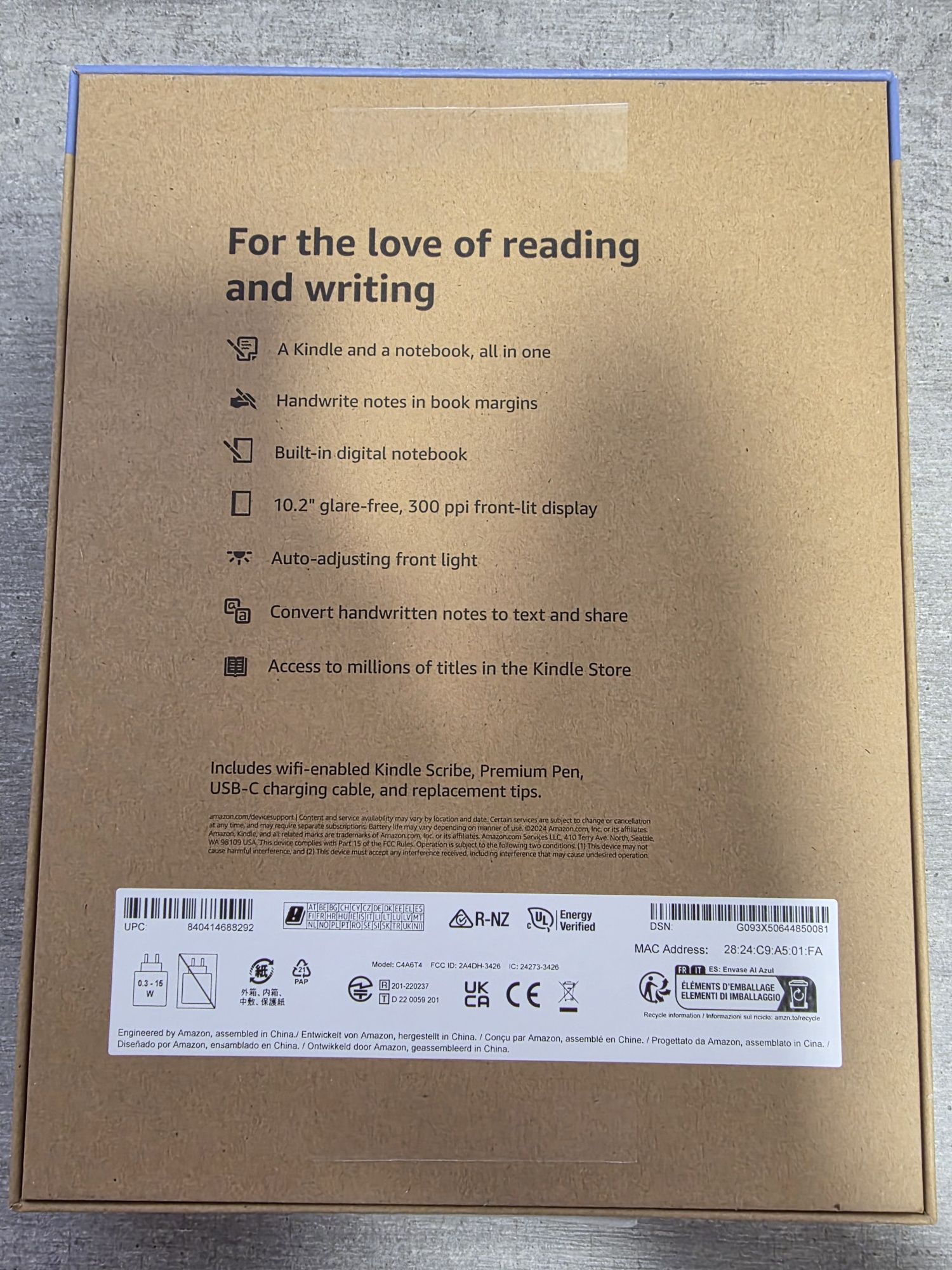 Kindle Scribe 2024. 10 дюйм. 64гб. Зелений. Стілус. 2 покол. Комлпект