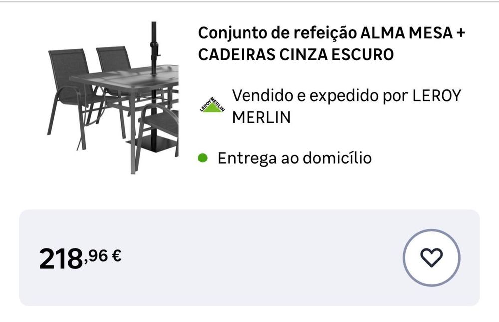 Vendo 1 mesa com 4 cadeiras
