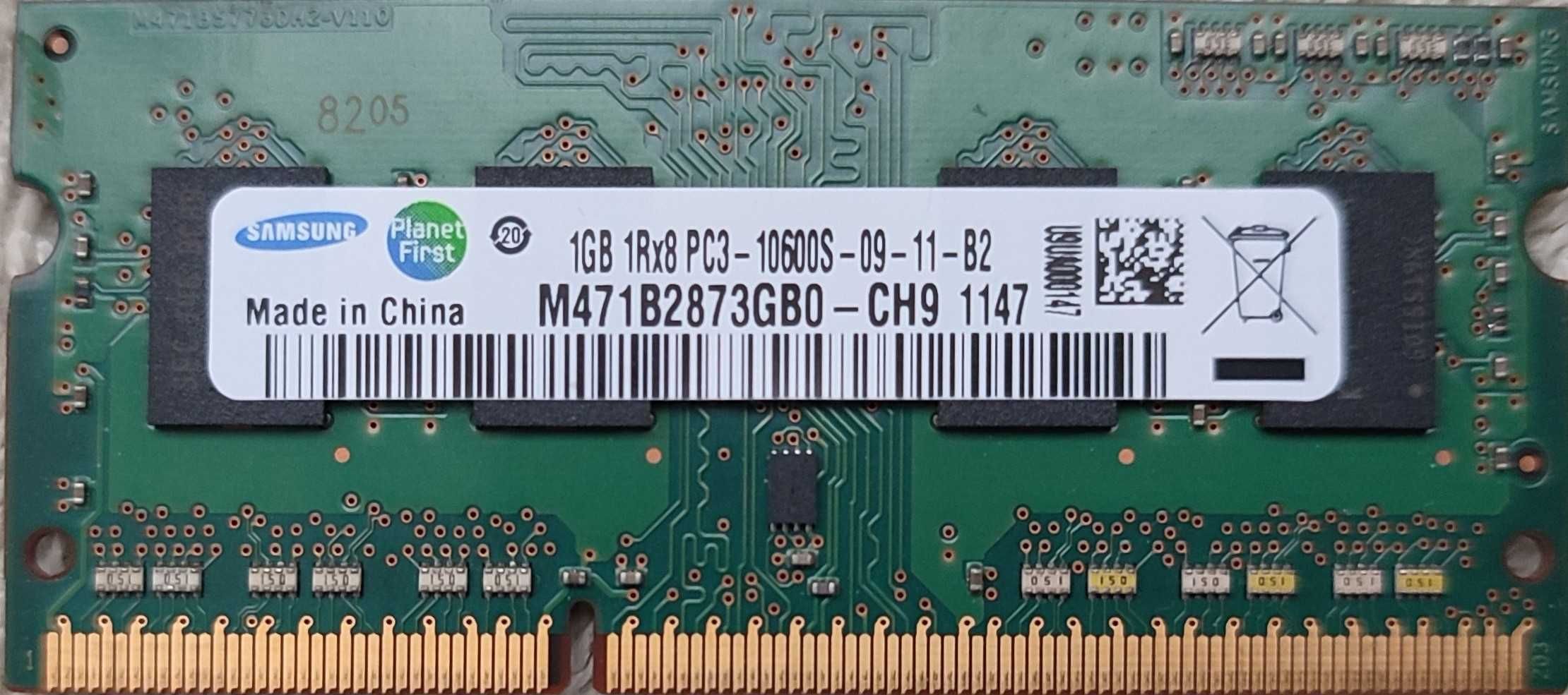 Пам'ять для ноутбука DDR3 1GB 10600S