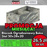 Bloczek Ogrodzeniowy Boka Stal 50x28x20 Konekt Promocja 26,50 zł/szt