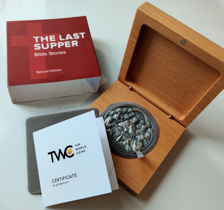 Таємна Вечеря. Срібло 155,5г, Ag999, Тираж 333шт!
Ag999
5 унцій
Тираж