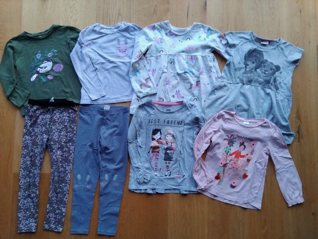 Zestaw 116 Bluzki Legginsy tuniki koszulki Cool Club