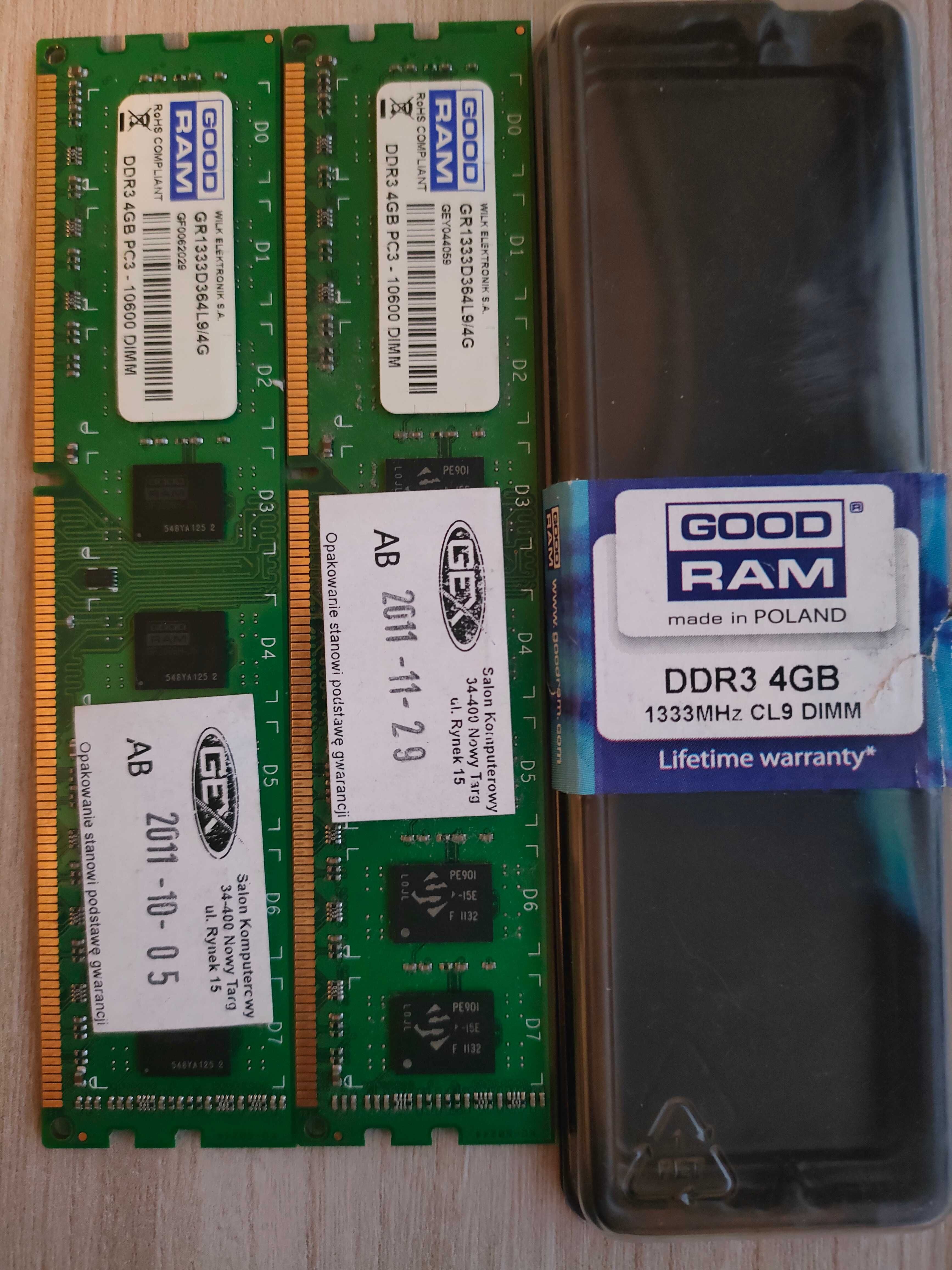 Pamięć ram Goodram DDR3 4GB 1333MHz CL9