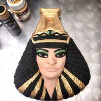 Escultura Pintada a mão Cleopatra