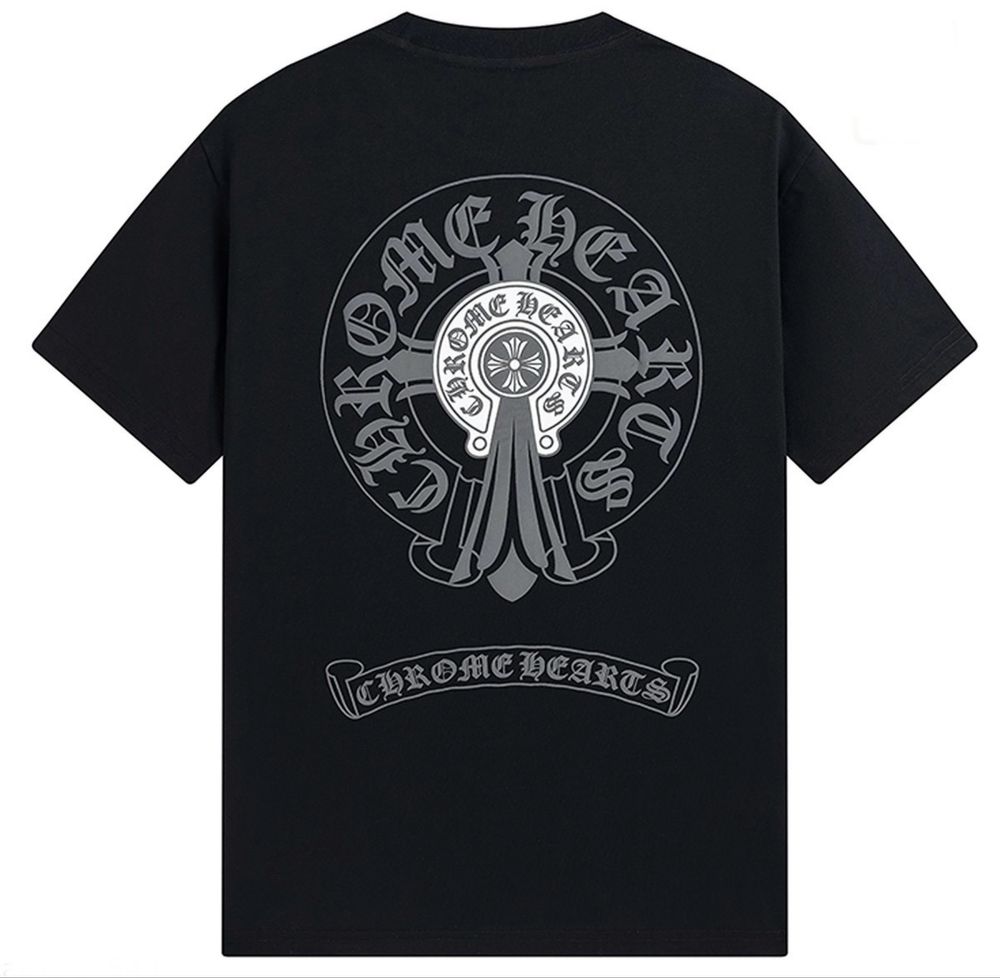 Футболки Chrome Hearts Logo унисекс белые черные Хром Хартс