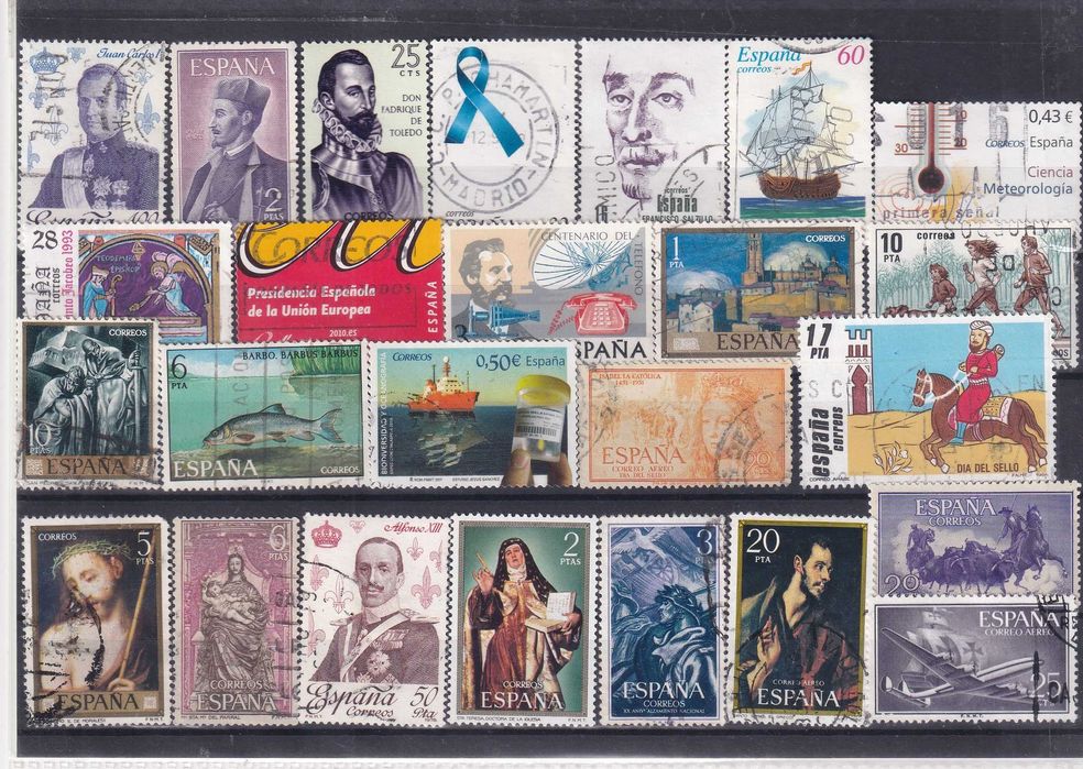 Selos (100) - [Bélgica, Espanha, França, Holanda, Hungria, Roménia, ]