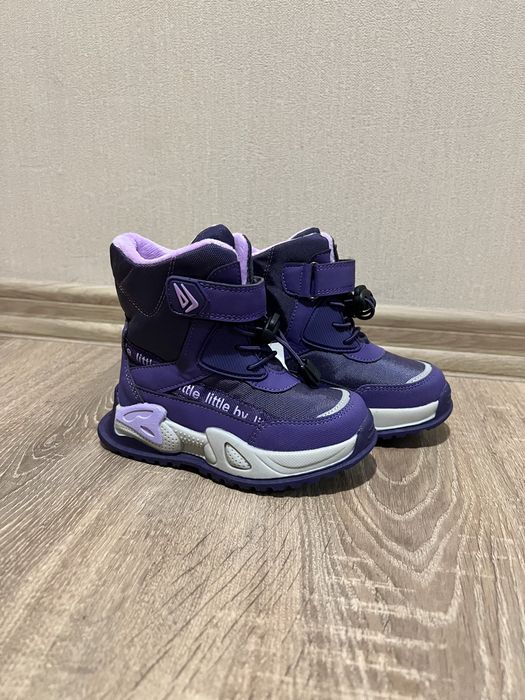 Сапоги зимние чоботи черевики зимові фіолетові 22 23 24 25 26 27 28