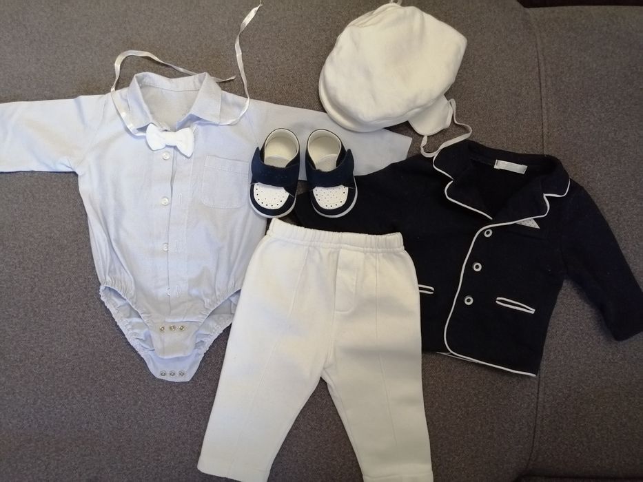 Elegancki komplet dla chłopca na chrzest