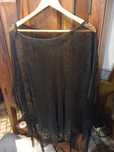 Poncho Preto com Brilhantes