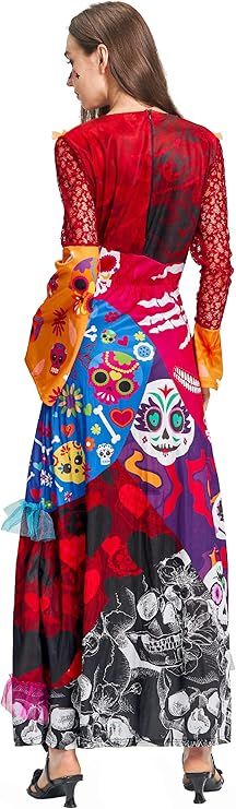 Kostium La Catrina dla dzieci na Halloween Rozmiar L