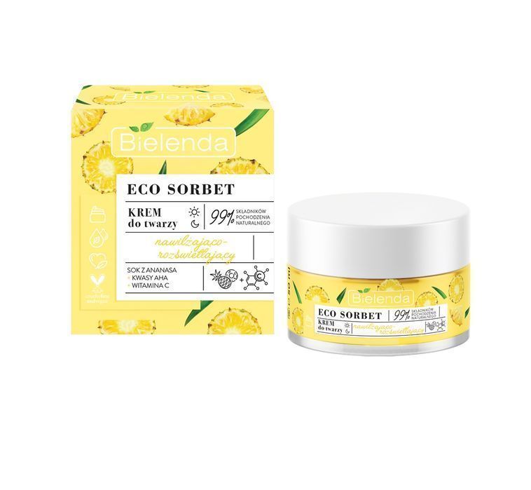 Bielenda Eco Sorbet Krem Nawilżająco-Rozświetlający Ananas 50ml