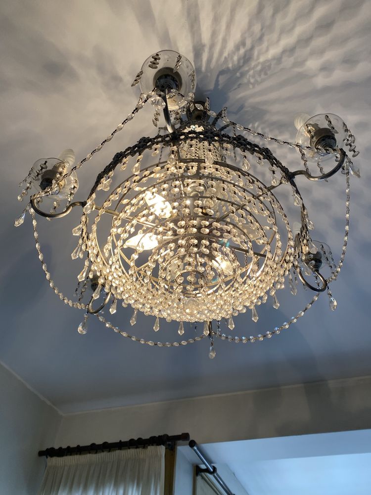 Candeeiro vintage em cristal