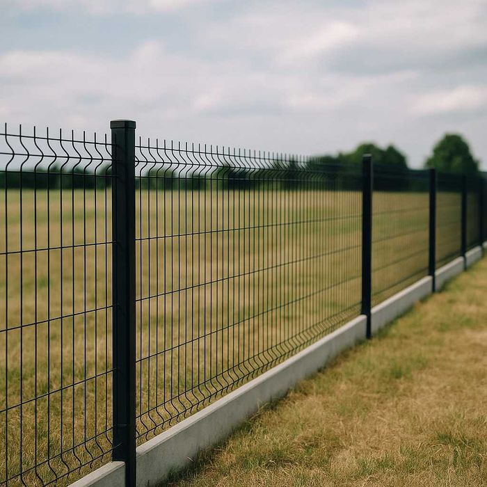 Kompletne ogrodzenie 3D 123 cm fi4 – 45 zł/mb | Antracyt / Czarny