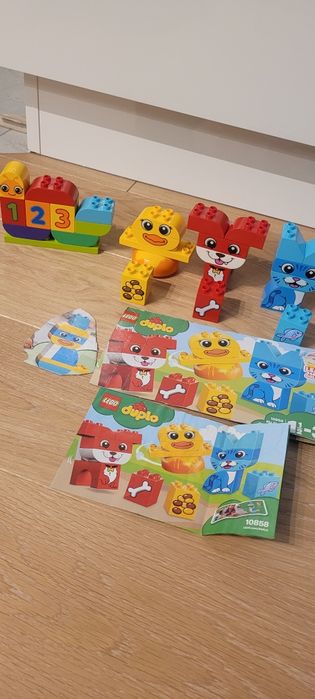 Lego duplo 2 zestawy dla dzieci zwierzęta i gąsienica