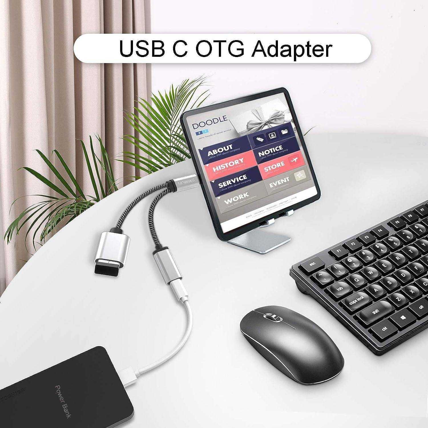Адаптер MOSWAG USB C OTG Adapter (USB C Female и USB A Female)