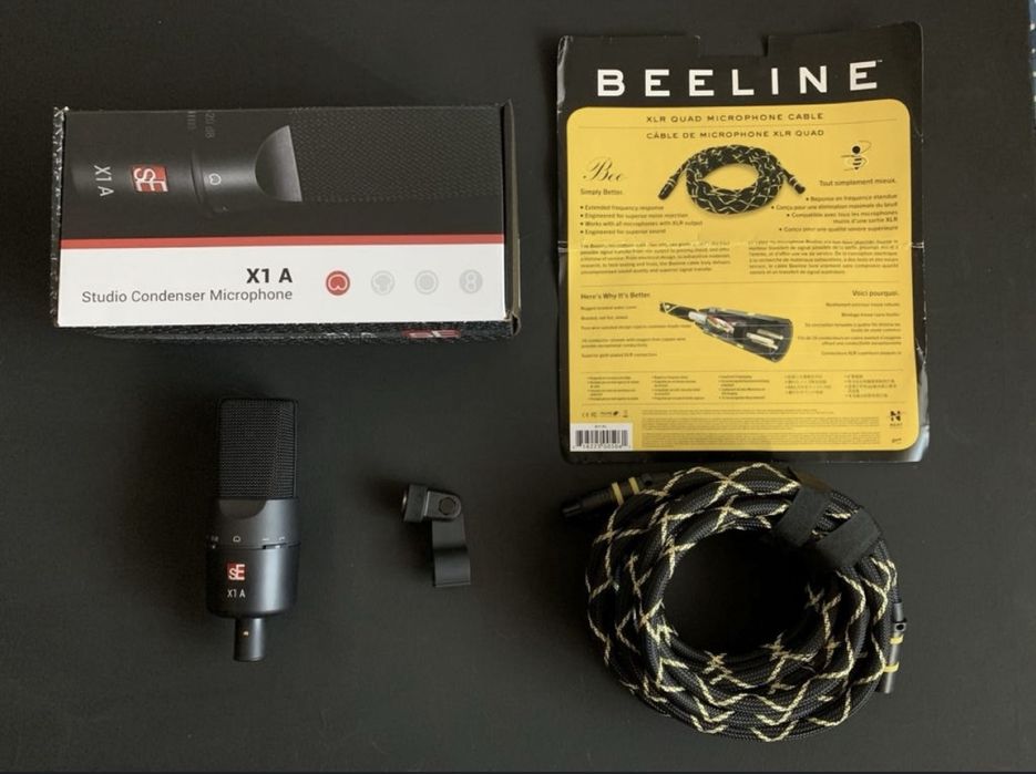 Microfone condensador SE X1 A+ Cabo XLR profissional