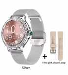 SmartWatch BCCloud NX19 SILVER inteligentny zegarek dla kobiet, dwie o