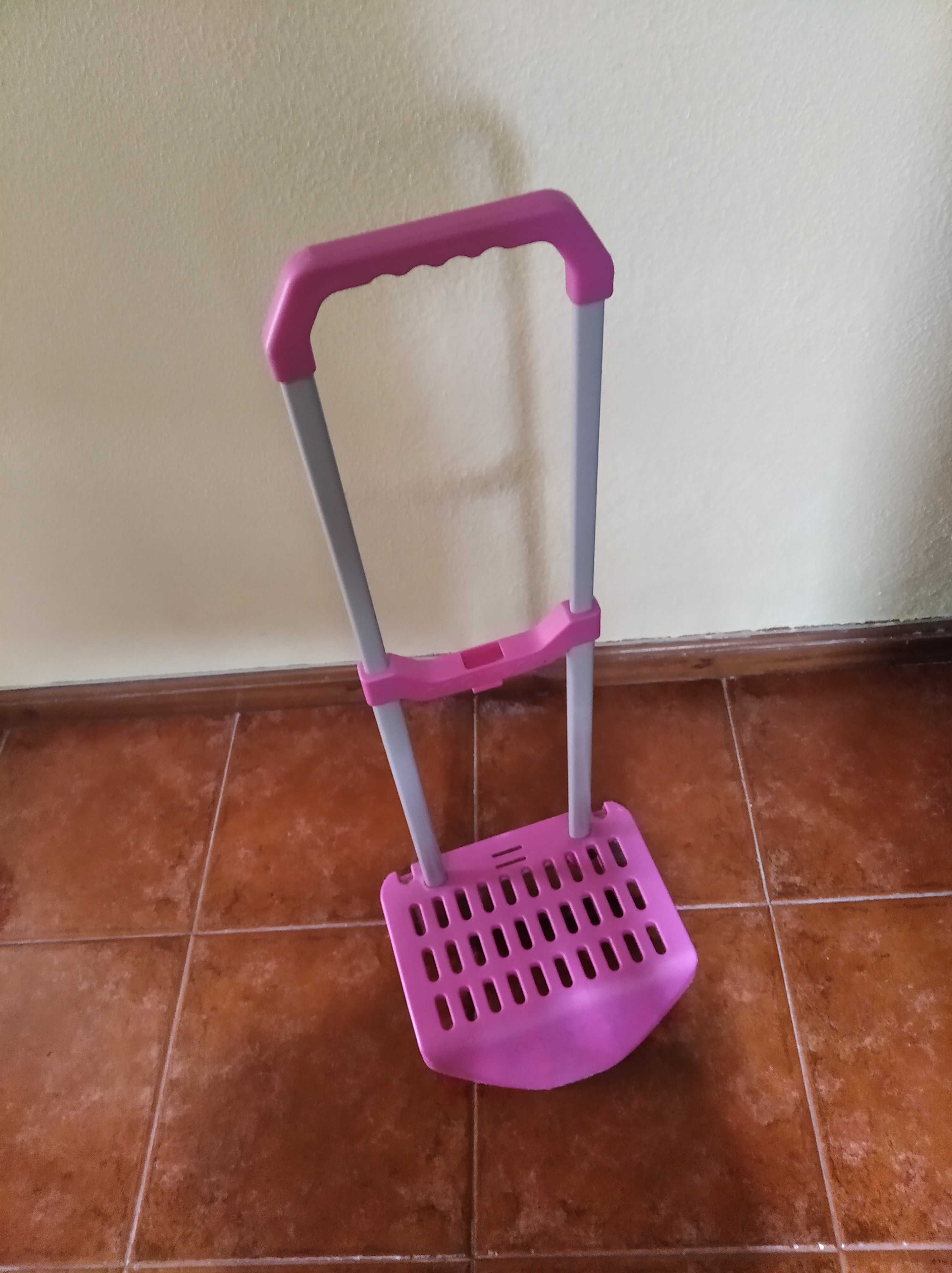 Trolley cor de rosa adaptável para mochila escolar