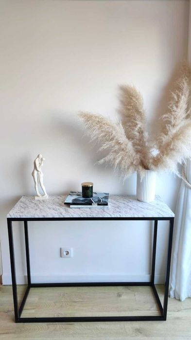 Consolas de entrada/sala de estar modernas estilo mármore e ferro