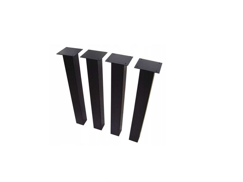 NOGI metalowe KOMPLET do stołu blatu biurka barku 80x80 73cm 4 szt.