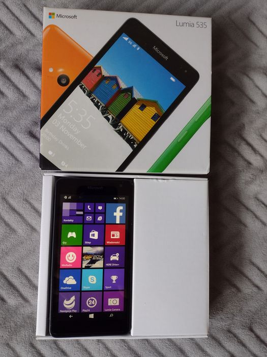 Smartfon Microsoft Lumia 535 pudełko folia na ekranie sprawny