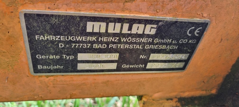 Kosiarka wysięgnikowa  Mulag Mhu 800