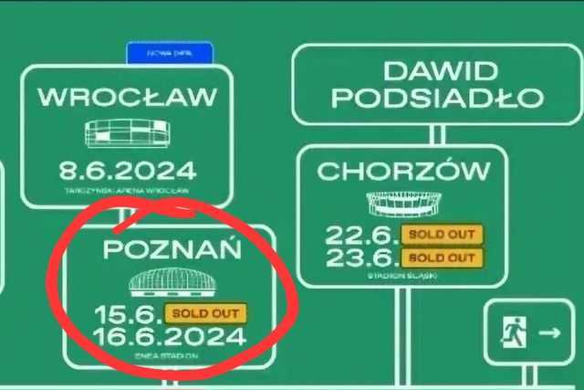 Poznań koncert Podsiadło 2 bilety