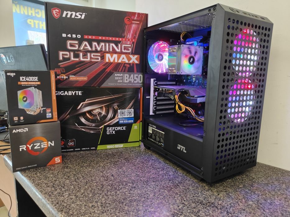 Гарантія!Игровой Пк/Ryzen 5 5500/DDR4-16Gb/GTX 1660Super-6Gb NEON