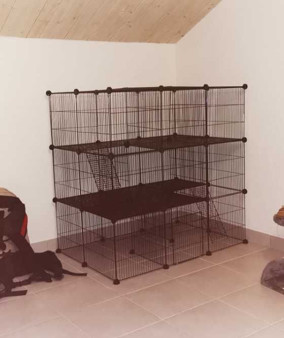 Klatka WYBIEG dla gryzonia kota małych zwierząt kojec XXL 3 POZIOMY