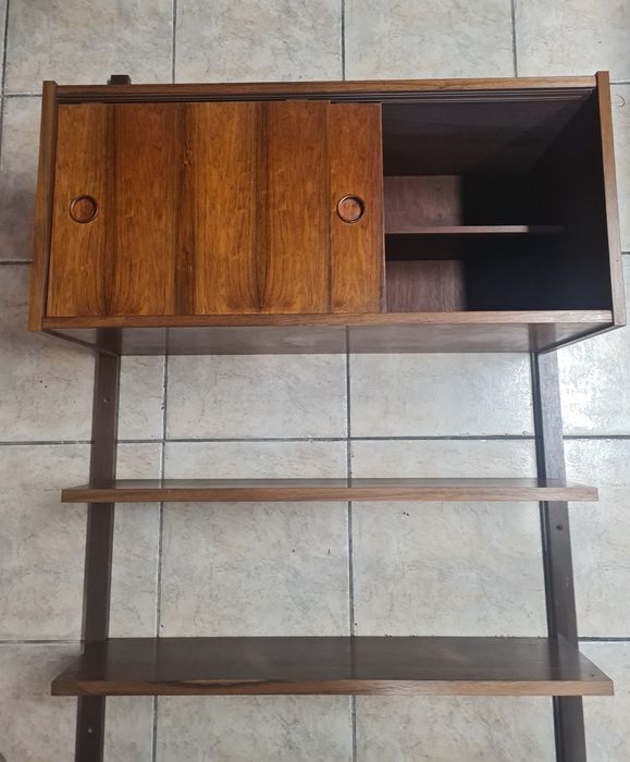 Regał ścienny,modułowy z biurkiem ,palisander,Dania lata 60,vintage
