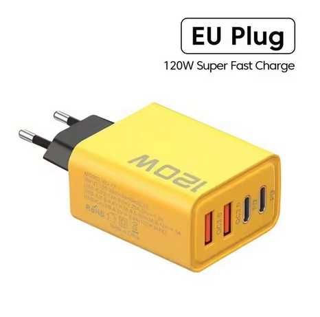 Ładowarka Quick charge 120W, 2xUSB-C, 2xUSB-A