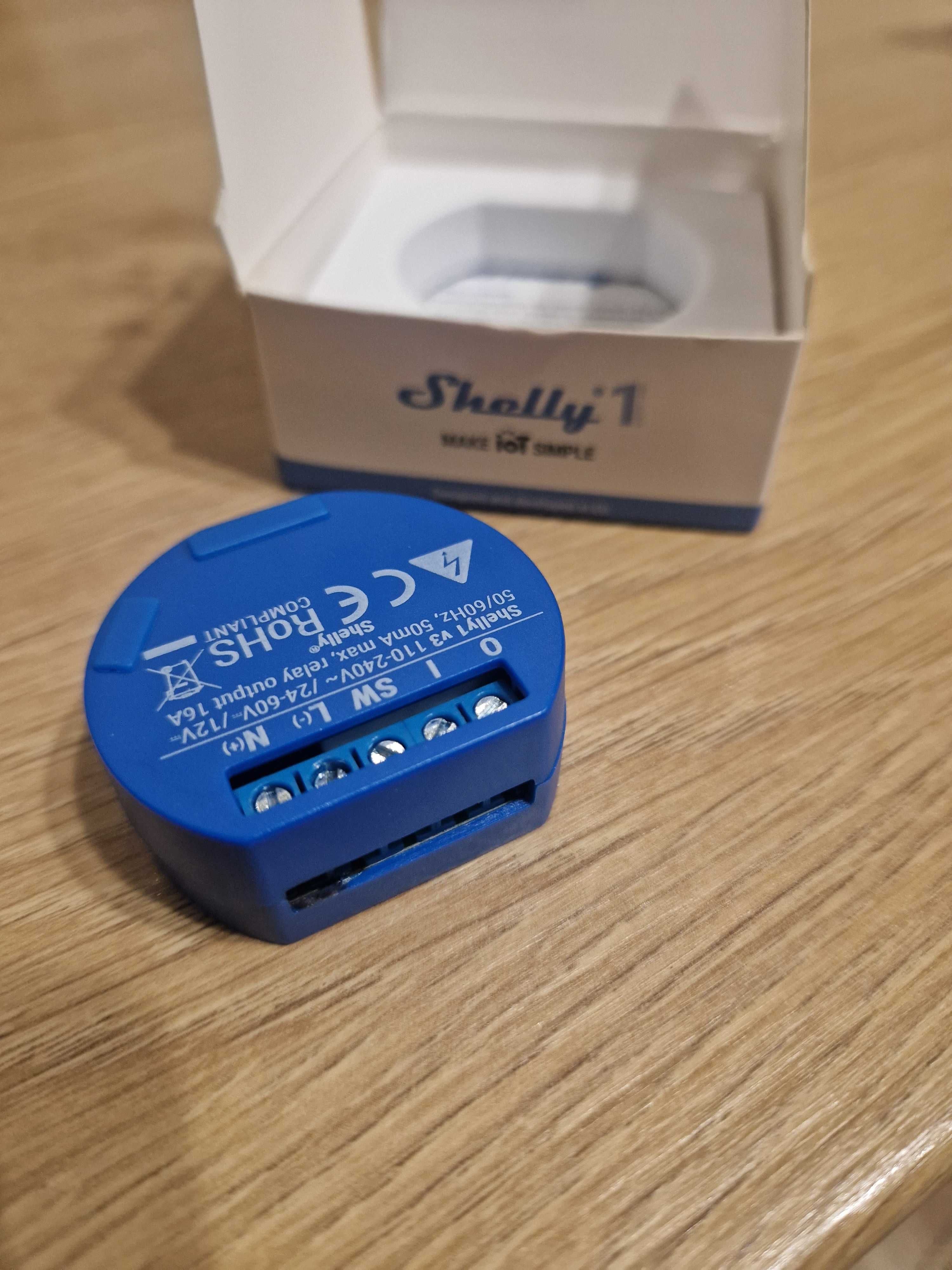 Shelly 1 V3 przekaźnik bez potencjałowy WIFI 16A