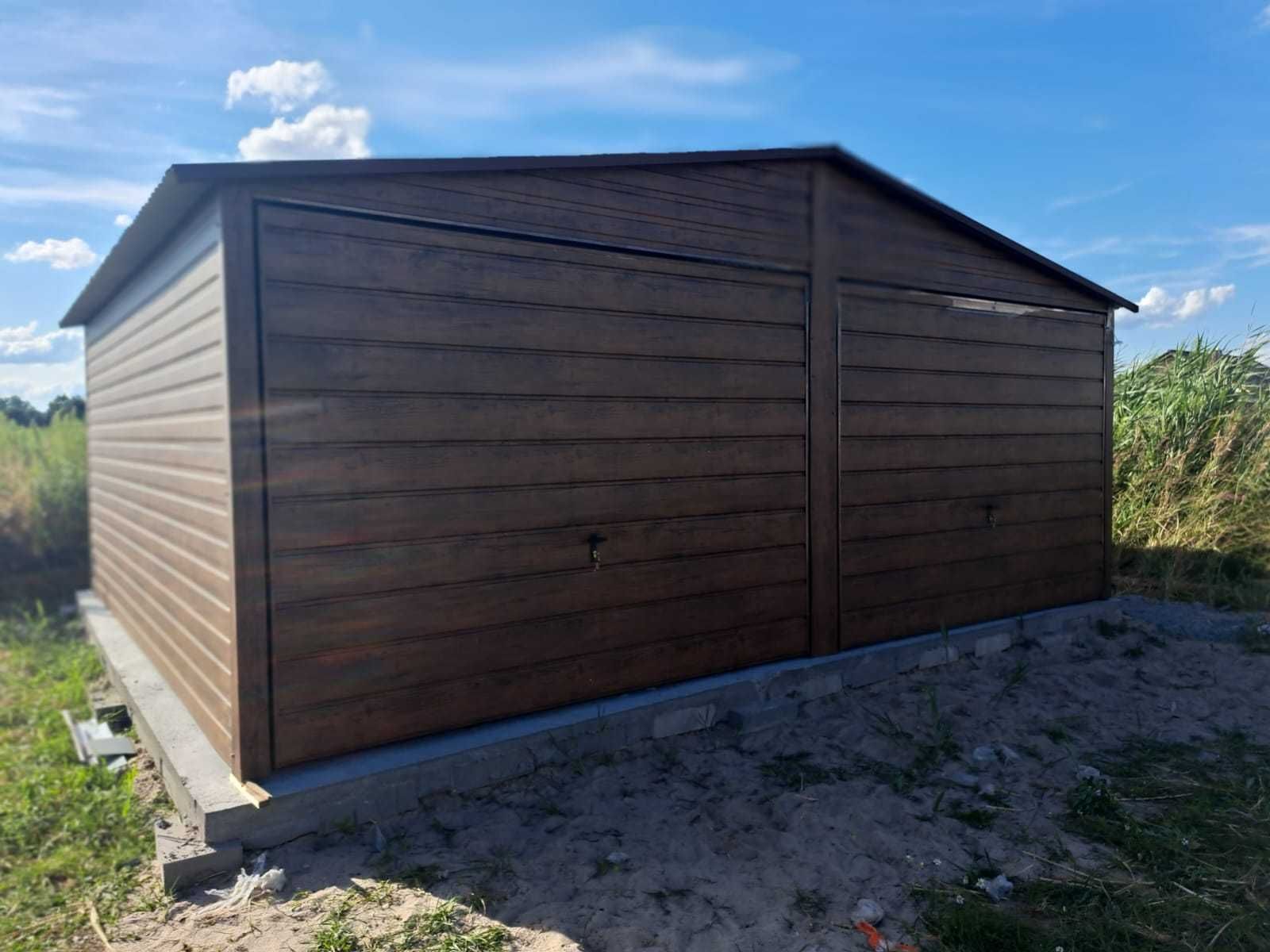 Garaż Blaszany Grafitowy 6x6,Blaszak,Wiata,Garaże Blaszane - Maj-Blach