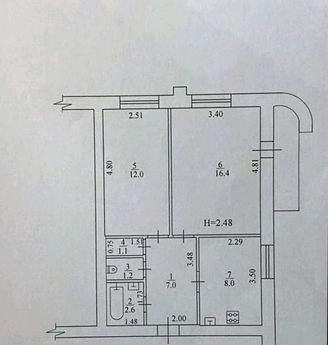 Продам 2к. квартиру завод Шевченко (404369)